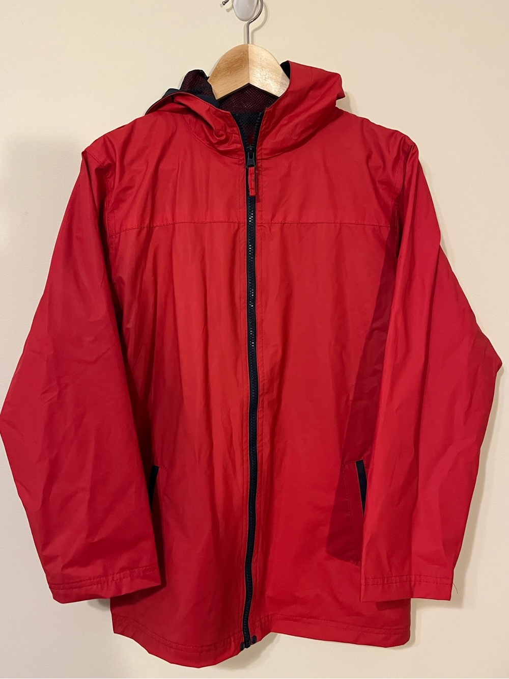 Misty Harbor Red Hooded Raincoat YOUTH size 10/12